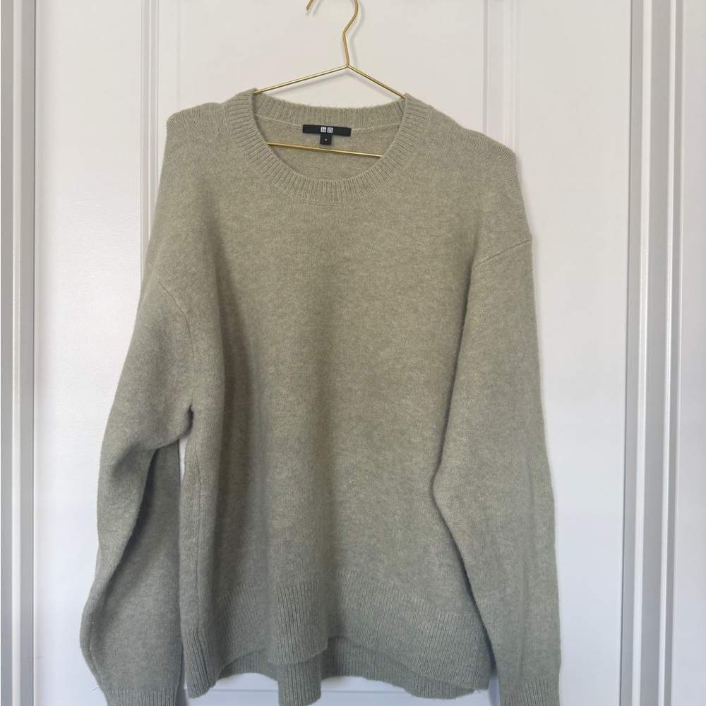 NWOT Uniqlo Souffle Yarn Sweater sage - Picture 3 of 6